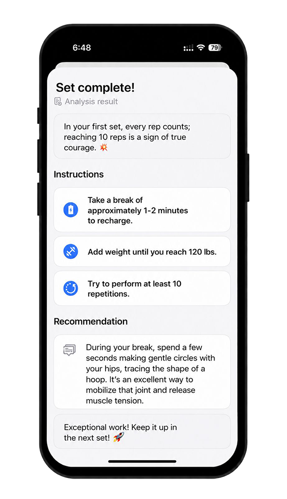 Increase Fit showing personalized real-time guidance